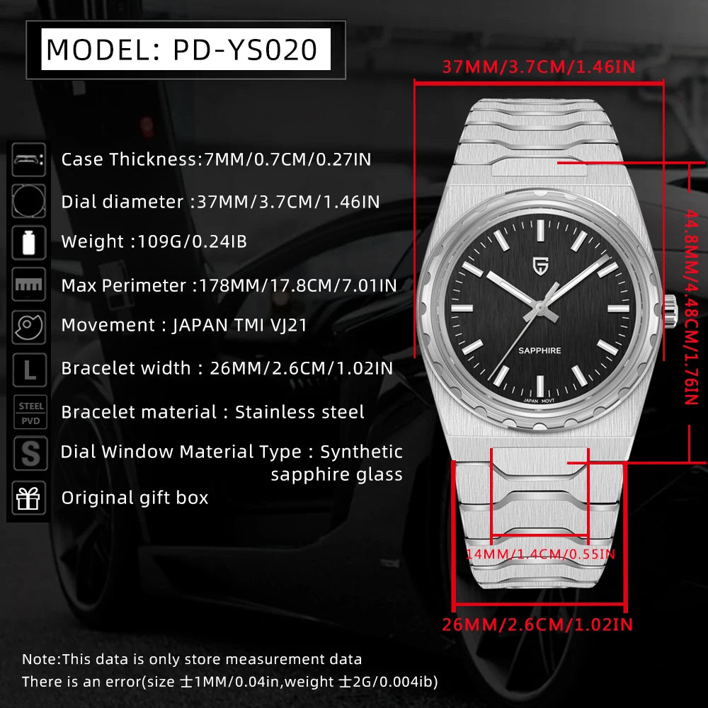 PAGANI DESIGN 222 – Ultra-Thin 7mm Men’s Quartz Watch